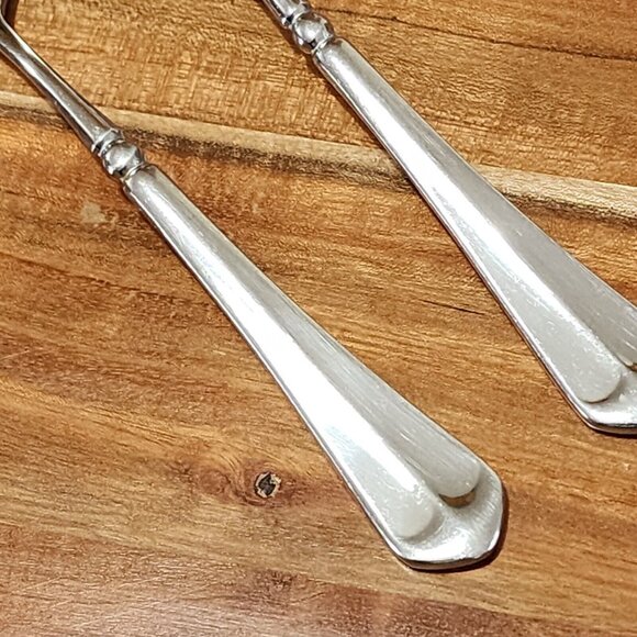 2 Mikasa French Countryside Oval Soup Spoons 7.75" stainless formal to casual - Picture 6 of 12